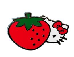 Strawberry cat Brooch Hard Enamel Pin Cute Badge for Coat Sweater Scarf1718058