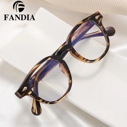 Sunglasses 83100 Fashion Round Frame TR90 Eyeglass Women Men Anti Blue Light Glasses Customized Prescription Lens Optical