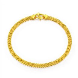 Authentic 999 Solid pure Gold Bracelet Fashion Bracelet 6g Link Chain276h