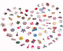 500pcslot Mixed random s floating charms Suitable for Glass Living Memory floating charm lockets Jewelry Pendant Necklace C028512446