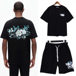 Men's T-shirt Summer Suit T-shirt Shorts Women's Designer shirt Printed Lettering Luxury Black Blue White Fashion Sports Cotton Beach Shorts Short Sleeve Size S-XL