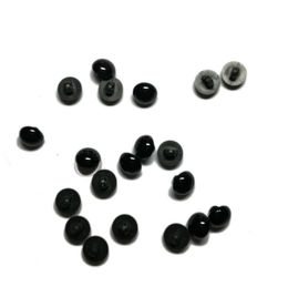 New 100 Pcs Black Resin Buttons Round Mushroom Domed Sewing Shank Black Diy Animal Eyes Toy Diy Decorative Buttons jllSSR8728231