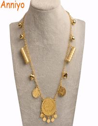 Anniyo 51CM CTurkish Lira Coins Necklaces for WomenGirls Traditional Nation Metal Arab Jewellery Turkey Iraqi Gifts 0108015450511