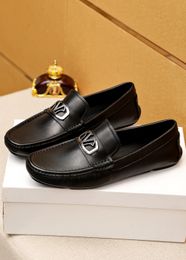 Luxury Brand Mens Loafers Dress Italy Real Leather Gommino Driving Shoes Size 38-47