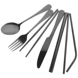 Dinnerware Sets Western Cutlery Set Kitchen Supplies Flatware Steak Tableware Stainless Steel Forks Reusable Silverware Buffet Serving