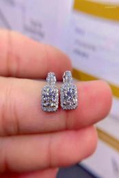 Stud Earrings 2022 Moissanite Women Silver 925 Sterling Shiny Gem Better Than Diamond Gift GRA Cericate3184425