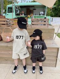 Children summer Clothing Set high quality Sister Brother Matching Tshirt Tops Pants 2Pcs Kids Clothes tracksuits Girls Tops Wit4623255