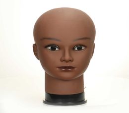 Ruilong Bald Mannequin Head With Stand Holder Cosmetology Practise African Training Manikin Head For Hair Styling Wigs Making 21107878516