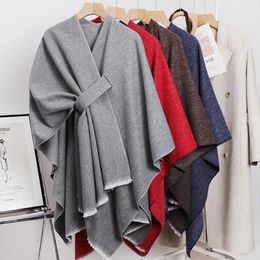 Scarves Cozy Neck Wrap Women's Fall Winter Shawl Thick Warm Retro Cardigan Windproof Cape Blanket Poncho For Cold-proof Shoulder