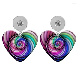 Dangle Earrings LOVE MOM Sunflower Happy Easter 12mm 18mm Snap Button Heart Acrylic Eardrop Ear Stud DIY Jewellery R1720