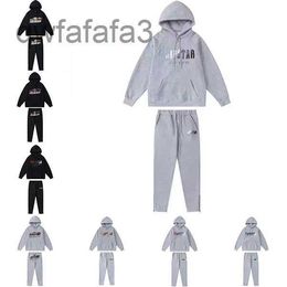 11 Styles Hoodie Trapstar Full Tracksuit Rainbow Towel Embroidery Decoding Hooded Sportswear Men and Women Suit Zipper Trousers Eu Size S-xl 3CZ1