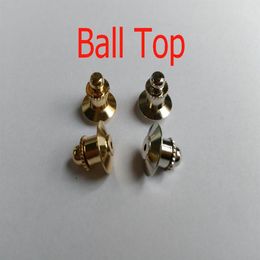 ball top locking lapel badge pin keepers backs clasp clutches savers holder Jewellery finding brooches fit military el hat club p326s