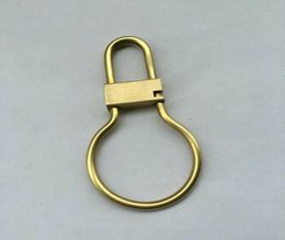 Brass Copper Easy Quick Lock Key Ring Keychain Clip Hook Men039s Metal Keys Holder Car Key Ring Pedant Cosplay Gift5326201