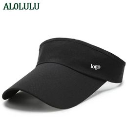 Hats AL0LULU With Logo Hollow Top Hat Sun Visor Peaked Cap Men's and Women's Sports Sun Hat