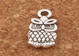 Small Owl Charms Pendants 7x15mm 200pcslot Antique Silver Fashion Jewelry DIY Fit Bracelets Necklace Earrings L9875988154