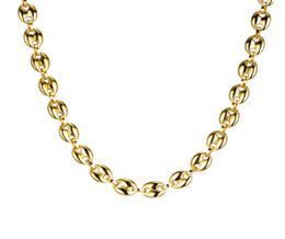 316L Stainless Steel Coffee Beans Link Chains 11MM Necklace For Men Rope chain Necklaces Fashion Hip hop Jewelry204j5073879