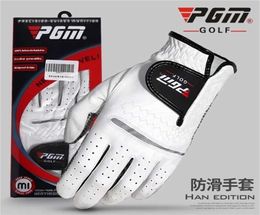 PGM 1pcs golf gloves for men white male sheepskin slipresistant leather brand name left right hand 2111243529601