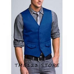 Men's Serge Casual Business Collar Single Breasted Vest Formal Wear Suit Best Gothic Chaleco Wang Steampunk Male Vests