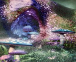 Kids Cartoon Pography Backdrops Fairy Tale Hallowmas Colourful Mushrooms Back Drop Digital Printed Studio Po Shoot Background2614356