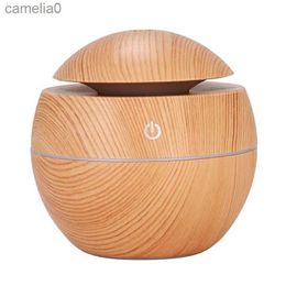 Humidifiers Home Wood Grain Air Humidifier Purifier Aroma Diffuser USB Ultrasonic Cool Mist Sprayer Essential Oil Fragrance 231226