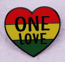 One Love LGBT brooch music red yellow green retro love brooch badge gift girlfriend pin7536244