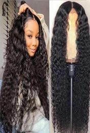 28 30 Inch deep Wave Lace Front Human Hair Wig Brazilian Deep wave 4x4 Lace Frontal Wigs for Women4490829