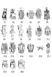 NEW 100% 925 Sterling Silver Fit Charms Bracelets Animals Dog Cat Robot Owl House Gift Box Crown for European Women Wedding Original Fashion Jewelry6640711