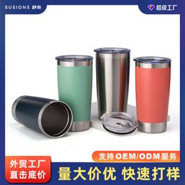 Cross Border Car Portable Coffee Insulated Cup Dual-purpose Stainless Steel Insulated Water Cup with Customised Engraving for High Aesthetic