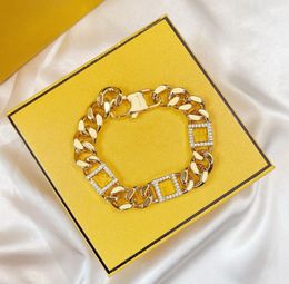 Designer Bracelets Necklace Set Diamond Gold Chain Women Mens Designers F Bracelet Jewelry Chains Necklaces Luxe Femmes Pour Homme5813260