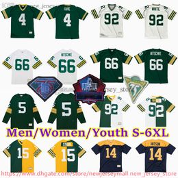 Custom S-6XL Throwback 1919-1999 Football 12 Aaron Rodgers Jersey Stitch 4 Brett Favre 75 Forrest Gregg 14 Don Hutson Willie Wood Paul Hornung Charles Woodson Jerseys