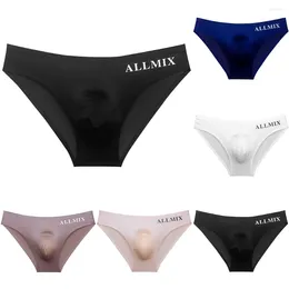 Underpants Mens Briefs Underwear Daily G-string Thong Letter Ultra Thin Comfy Lingerie Low Rise Waist Panties