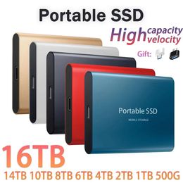 Drives Hard Drives 1TB Hard Disk Portable SSD 500G High Speed Solid State Drive External Mobile Large Storage Drive for PC desktopnoteboo
