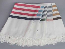 Scarves Turkish autumn and winter warm beach towel shawl polyester stripe thick3065541