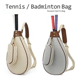 Badminton Bag Tennis Large Capacity Single Shoulder Crossbody Squash Racquet Professional Racket With Ball Pocket 231225