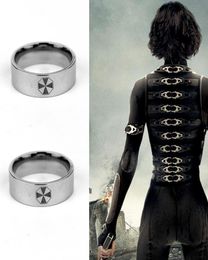 Cluster Rings Biohazard Umbrella Corporation Silver Color Movie Game Jewelry For Men2328275