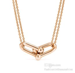 Diamond Necklace Choker mens jewelry men chain necklaces women Gold platinum rosePendant 40-45cm Statement locket Silver butterfly Gift Horseshoe 6 Option8953294
