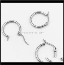 50Pcslot Whole Jewellery Stainless Steel Findings Silver Colour Earrings For Ear Diy Drop Earring Settings 9Ga7R Clasps Hooks Igd9360185