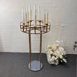 Metal Candelabra 12 Arms Candle Holders Wedding Table Centerpieces Flowers Stands Road Lead Party Decoration IM1153