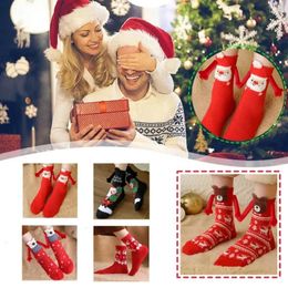 Women Socks Christmas Cartoon Cute And Funny Solid Color Breathable Personalized Merry 2024 Festival Year