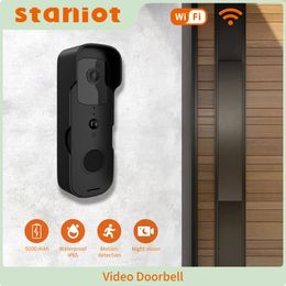 Ostaniot 1080P HD Video Doorbell Trumpet Tuya WiFi Outdoor Waterproof Visual Intercom Home Security Camera Night Vision 231226