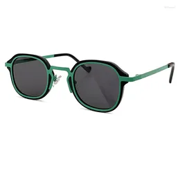 Sunglasses Acetate Mix Alloy Frame Women Men Brand Designer High Quality Feminino Vintage Eyewear