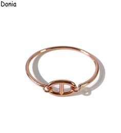 Donia Jewellery Luxury bangle Exaggerated Glossy Pig Nose Titanium European Fashion Designer Gift Bracelet5834876