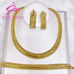 Boxes Ym Gold Colour Necklace Jewellery Sets for Women Bangles Earrings Classic Wedding Jewellery Set for Bride Party Daily Wear
