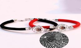 New Women Man Lucky Red Handmade Rope Bracelet Fashion Romantic Lover Couple 100 Language I Love You Projection Bracelet Gifts6166189