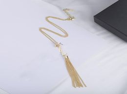 Women Tassels Necklace Pendant Gold Designer Necklaces Jewelry Mens Golden Necklace Womans Beads Chain Jewellry Love Gifts Wedding9284774
