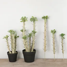 Decorative Flowers 1 PCS Artificial Cactus Green Plant Without Vase Home Decor Garden Decoration Gift F791