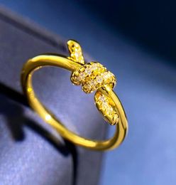 New arrive Stainless Steel Rose Gold Love knot Ring For Woman Jewellery Rings Men Wedding Promise Rings Female Women Gift6452844