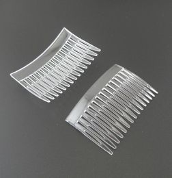 20PCS 46cm69cm 15teeth Clear flat Plain Plastic Hair Comb for diy hair accessoriesside combs DIY crown tiara8532703