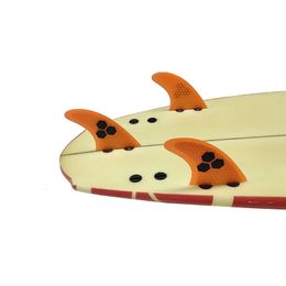 Surf Fins Double Tabs S Fin Honeycomb Surfboard Fin Orange color surfing fin Quilhas thruster surf accessories 231225