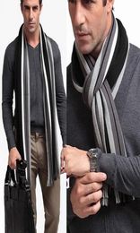 JODIMITTY Winter Designer Scarf Men Striped Cotton Scarf Male Brand Shawl Wrap Knit Cashmere Bufandas Long Striped With Tassel C093481404